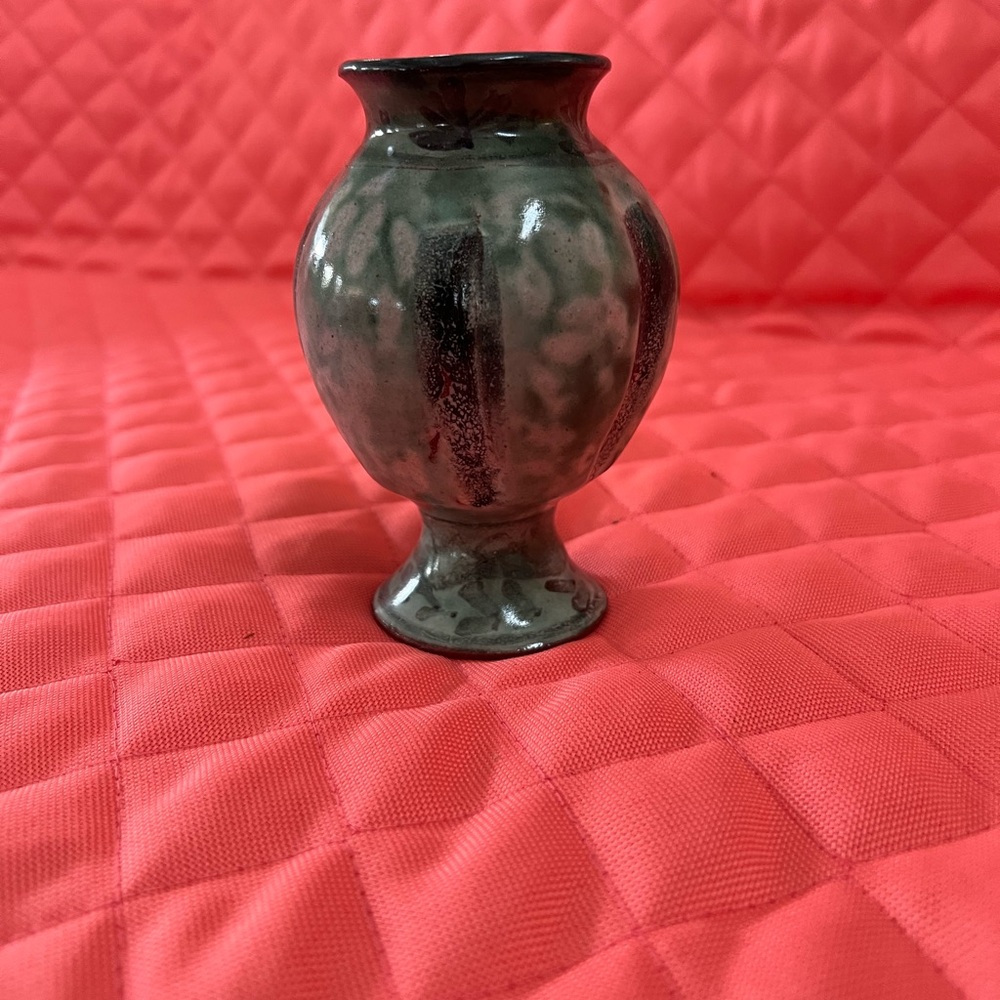 Artisan Charcoal Ceramic Vase